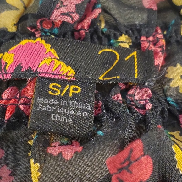 NWOT 21 FLORAL PEASANT BLOUSE SIZE SP - Picture 6 of 8